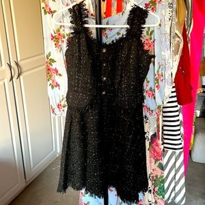 Korean brand Milk cocoa NWOT black tweed dress high quality size S